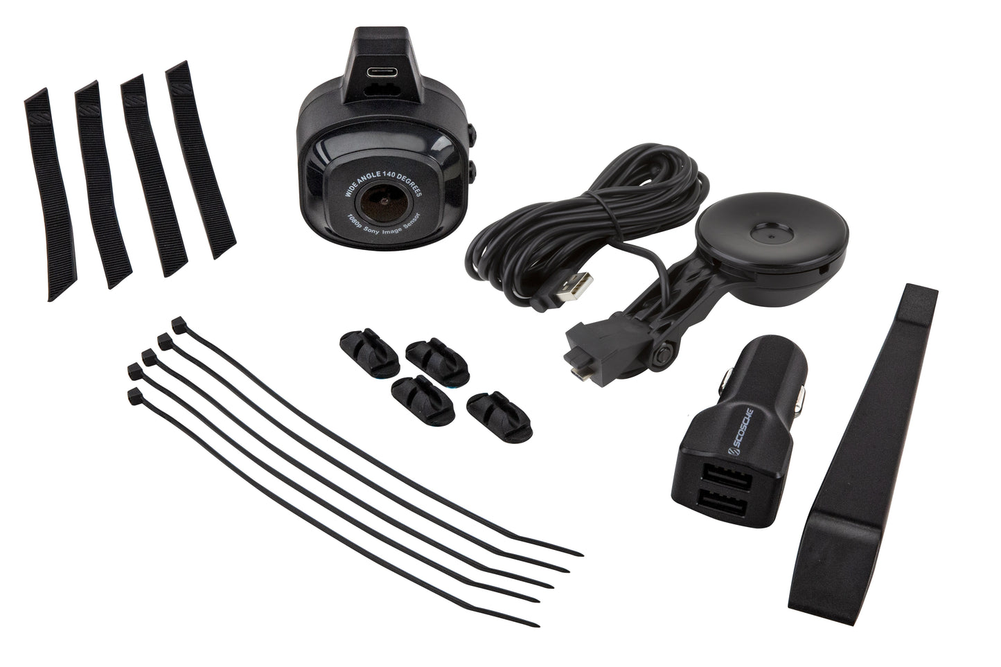 NEXC11032W-SP1 Full HD Smart Windshield Mount Car Dash Cam Powered by Nexar Black