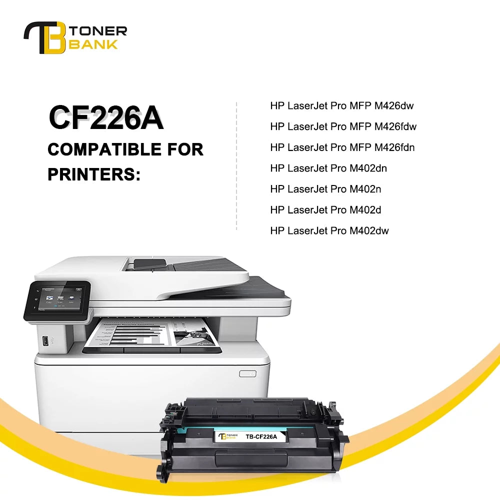 26A CF226A Toner Cartidge Compatible for HP 26A CF226A 26X CF226X Laserjet Pro M402N M402Dn M426 M402D M402Dw Laser Jet MFP M426Fdw M426Fdn M402 M426Dw Printer Ink (Black 4-Pack)