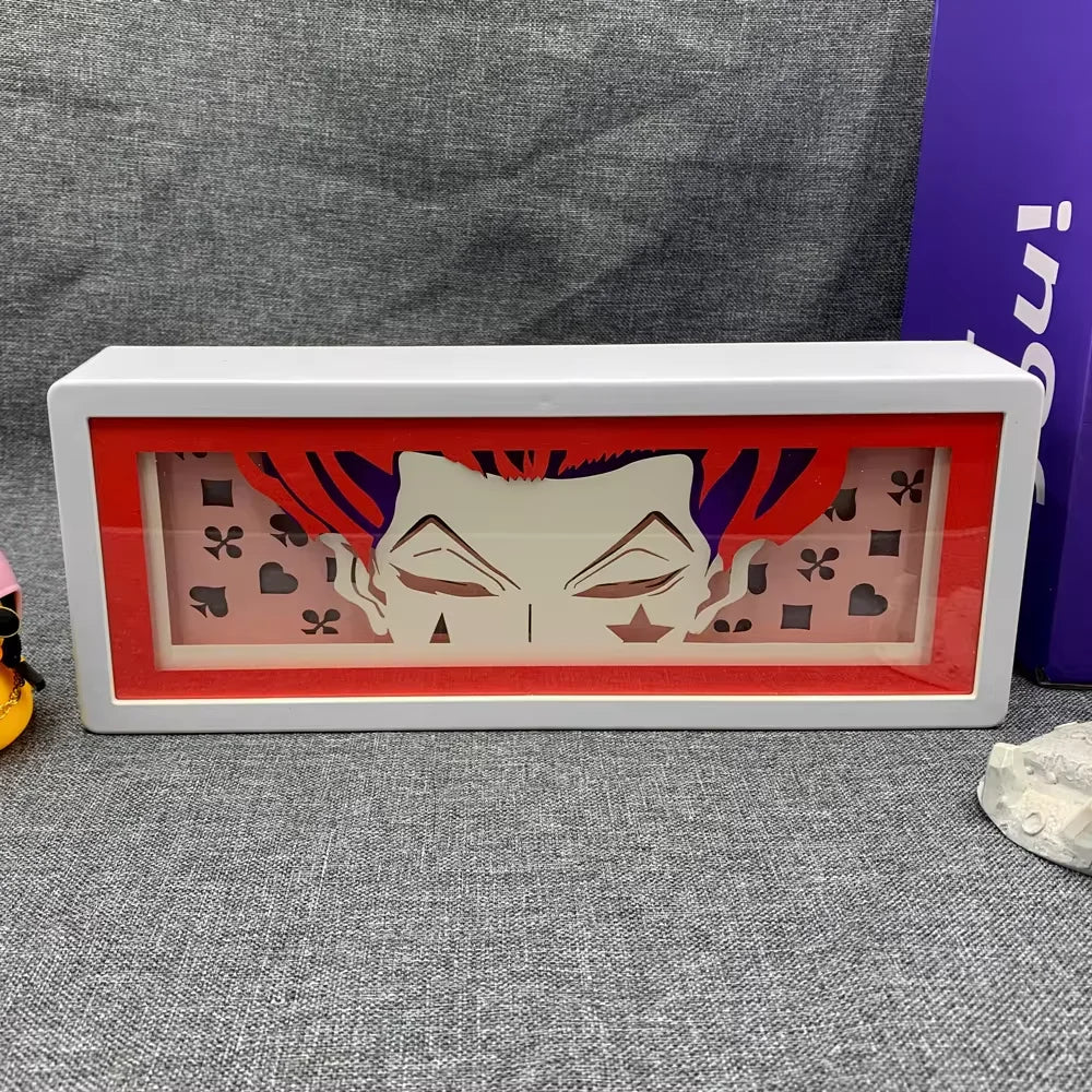 Anime Light Box Eye Face Lamp for Bedroom Decoration Lightbox Manga Paper Carving Table Desk Lamp