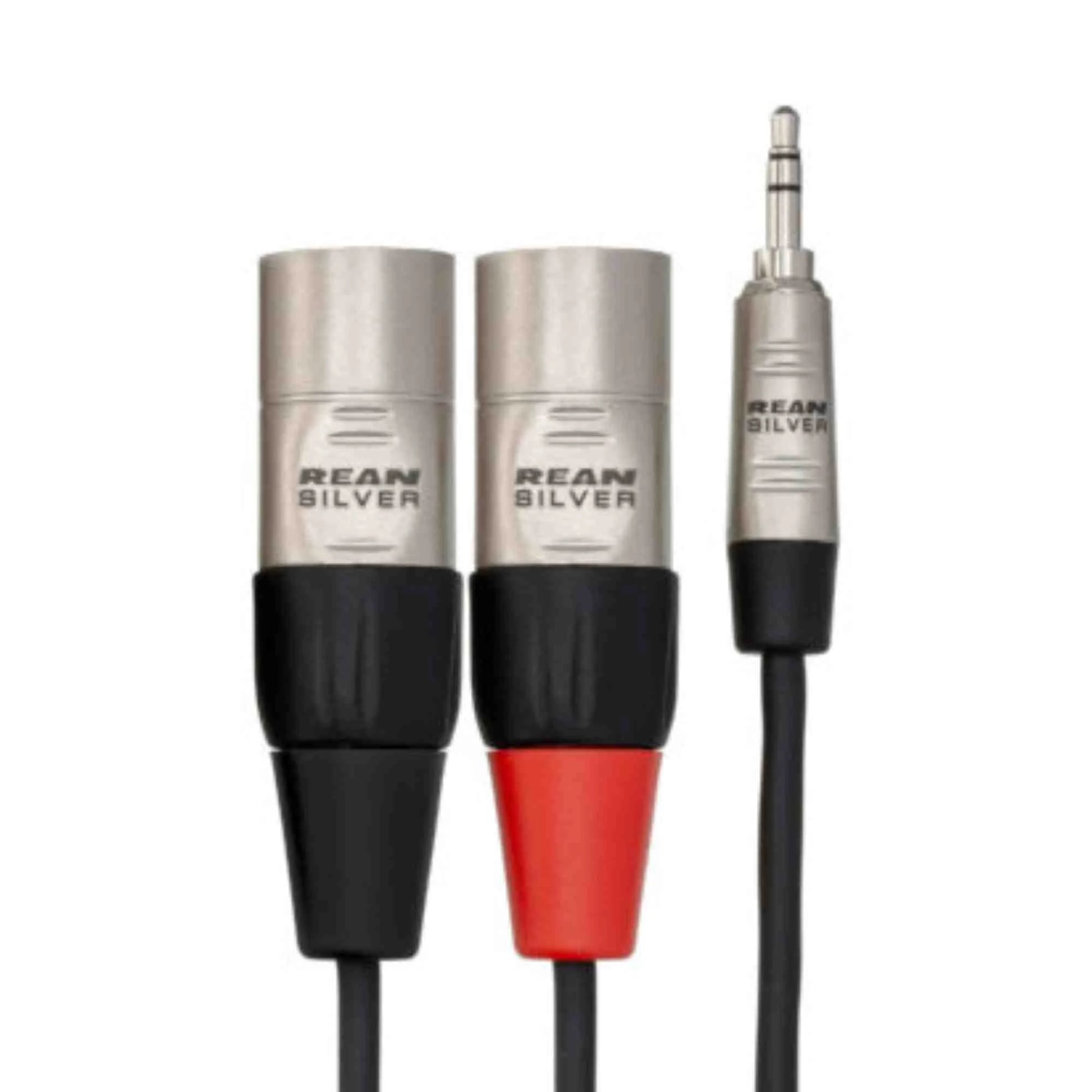6' REAN 3.5Mm TRS to Dual XLR3M 24 AWG Pro Stereo Breakout Cable