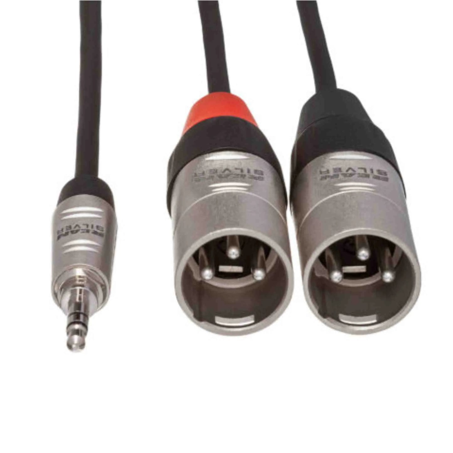 6' REAN 3.5Mm TRS to Dual XLR3M 24 AWG Pro Stereo Breakout Cable