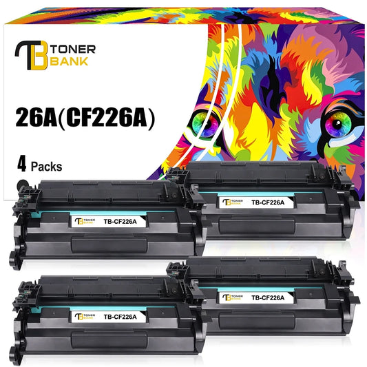 26A CF226A Toner Cartidge Compatible for HP 26A CF226A 26X CF226X Laserjet Pro M402N M402Dn M426 M402D M402Dw Laser Jet MFP M426Fdw M426Fdn M402 M426Dw Printer Ink (Black 4-Pack)